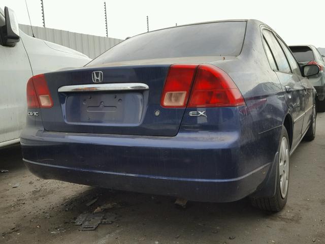 2HGES26732H508916 - 2002 HONDA CIVIC EX BLUE photo 4