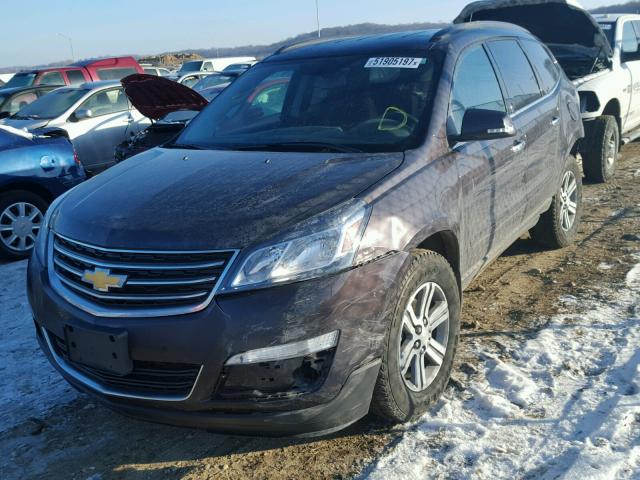 1GNKRGKD8FJ376107 - 2015 CHEVROLET TRAVERSE L BLACK photo 2