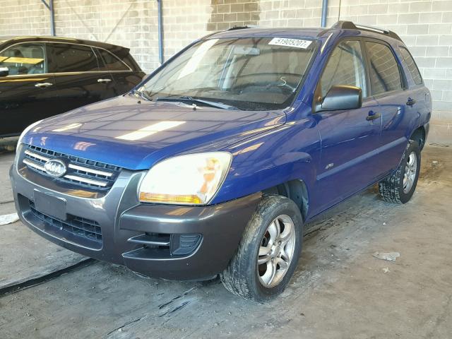 KNDJE723687466198 - 2008 KIA SPORTAGE E BLUE photo 2