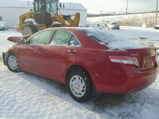 4T1BF3EK5BU132178 - 2011 TOYOTA CAMRY BASE RED photo 3