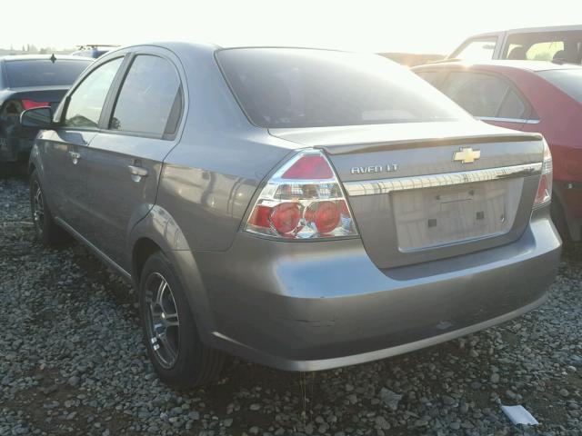 KL1TD5DE6AB089932 - 2010 CHEVROLET AVEO LS GRAY photo 3