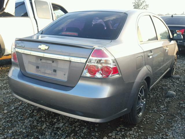 KL1TD5DE6AB089932 - 2010 CHEVROLET AVEO LS GRAY photo 4