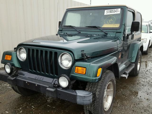 1J4FA59S81P314524 - 2001 JEEP WRANGLER / GREEN photo 2