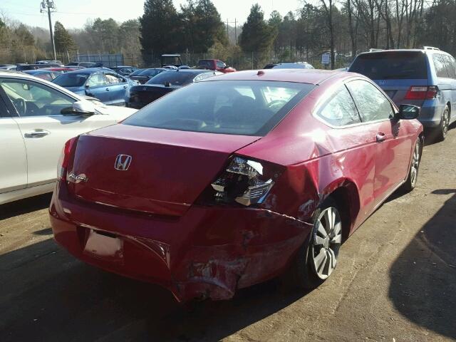 1HGCS1B85BA000395 - 2011 HONDA ACCORD EXL RED photo 4