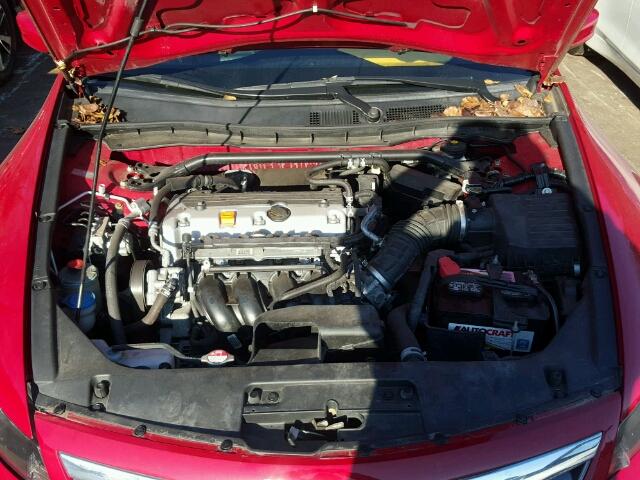 1HGCS1B85BA000395 - 2011 HONDA ACCORD EXL RED photo 7