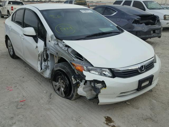 19XFB2F56CE070309 - 2012 HONDA CIVIC LX WHITE photo 1