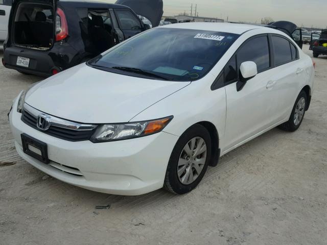 19XFB2F56CE070309 - 2012 HONDA CIVIC LX WHITE photo 2