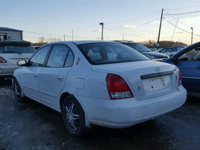 KMHDN45D52U325675 - 2002 HYUNDAI ELANTRA GL WHITE photo 3