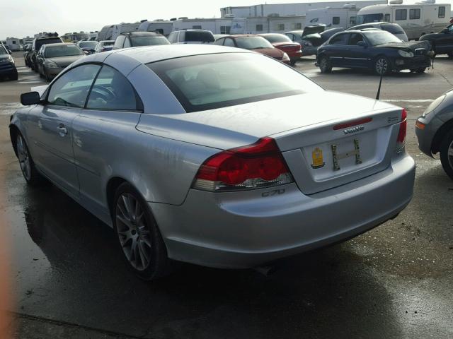 YV1MC68226J001195 - 2006 VOLVO C70 T5 SILVER photo 3