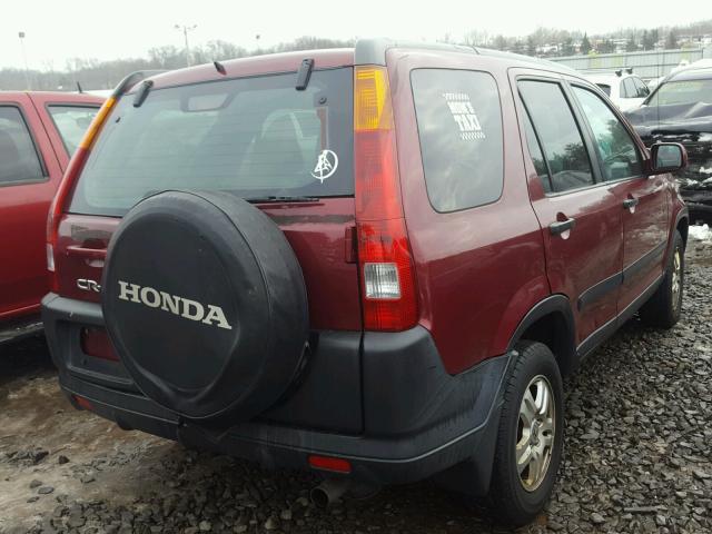 SHSRD78884U254313 - 2004 HONDA CR-V EX RED photo 4