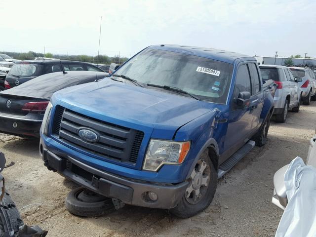 1FTPX04V19KB37627 - 2009 FORD F150 SUPER BLUE photo 2