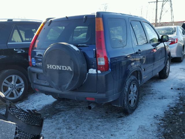 JHLRD78834C041079 - 2004 HONDA CR-V EX BLUE photo 4