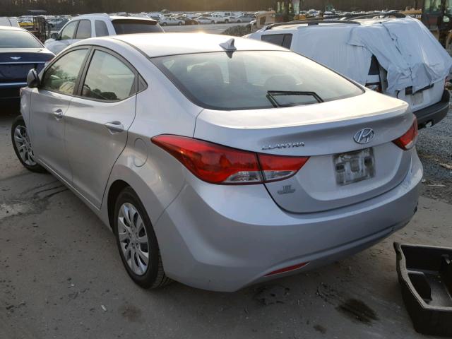 KMHDH4AE6CU254297 - 2012 HYUNDAI ELANTRA GL SILVER photo 3