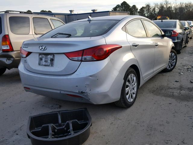 KMHDH4AE6CU254297 - 2012 HYUNDAI ELANTRA GL SILVER photo 4