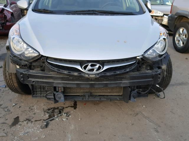 KMHDH4AE6CU254297 - 2012 HYUNDAI ELANTRA GL SILVER photo 9