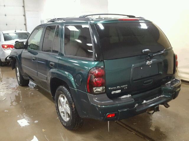 1GNDT13S752215566 - 2005 CHEVROLET TRAILBLAZE GREEN photo 3