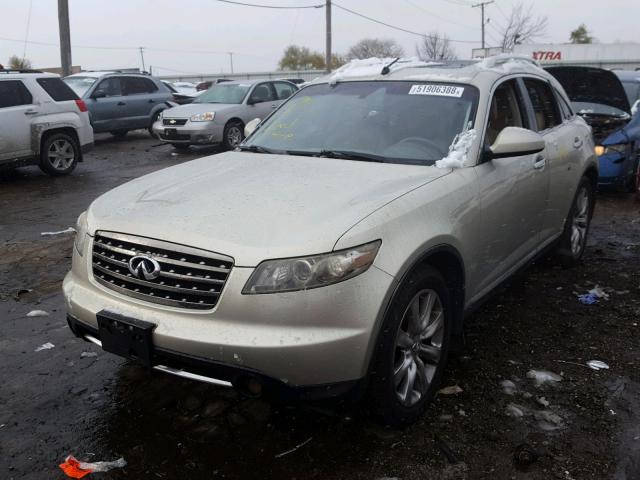 JNRBS08W67X400433 - 2007 INFINITI FX45 GOLD photo 2