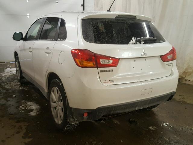 4A4AP3AU0EE020951 - 2014 MITSUBISHI OUTLANDER WHITE photo 3