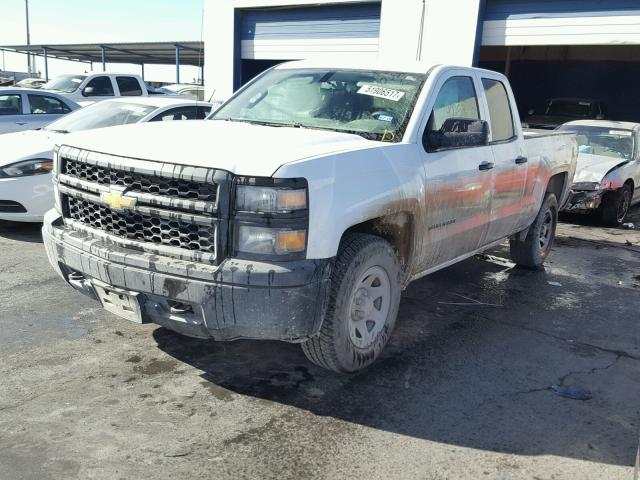 1GCVKPEH6EZ178019 - 2014 CHEVROLET SILVERADO WHITE photo 2