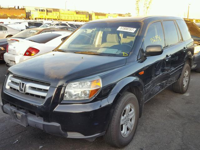 5FNYF28196B049105 - 2006 HONDA PILOT LX BLACK photo 2