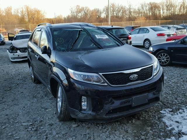 5XYKTCA64EG505786 - 2014 KIA SORENTO LX BLACK photo 1