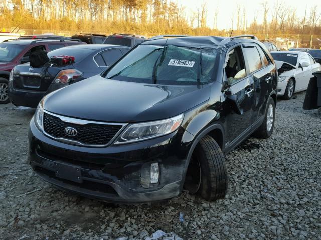 5XYKTCA64EG505786 - 2014 KIA SORENTO LX BLACK photo 2