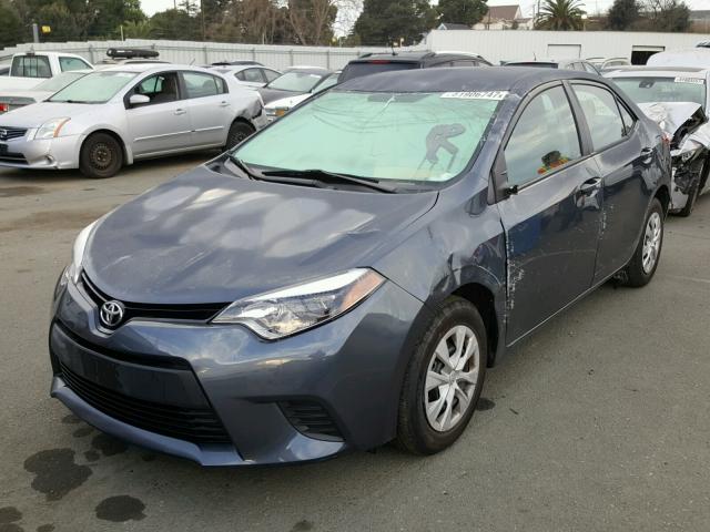 2T1BURHE8FC363839 - 2015 TOYOTA COROLLA L GRAY photo 2