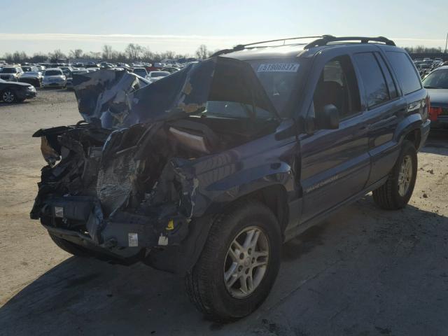 1J4GX48S23C514985 - 2003 JEEP GRAND CHER BLUE photo 2