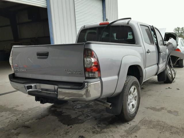 5TFJU4GN1EX053791 - 2014 TOYOTA TACOMA DOU SILVER photo 4