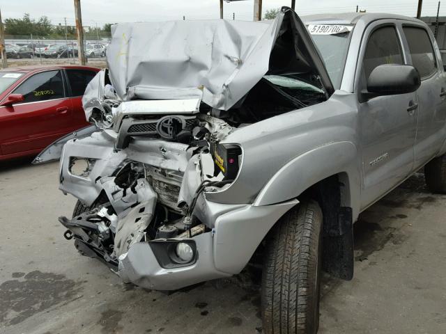 5TFJU4GN1EX053791 - 2014 TOYOTA TACOMA DOU SILVER photo 9