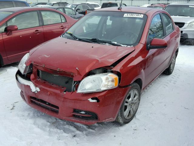 KL1TD5DE9AB134295 - 2010 CHEVROLET AVEO LS RED photo 2