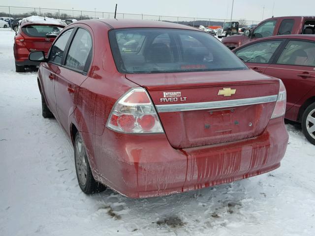 KL1TD5DE9AB134295 - 2010 CHEVROLET AVEO LS RED photo 3