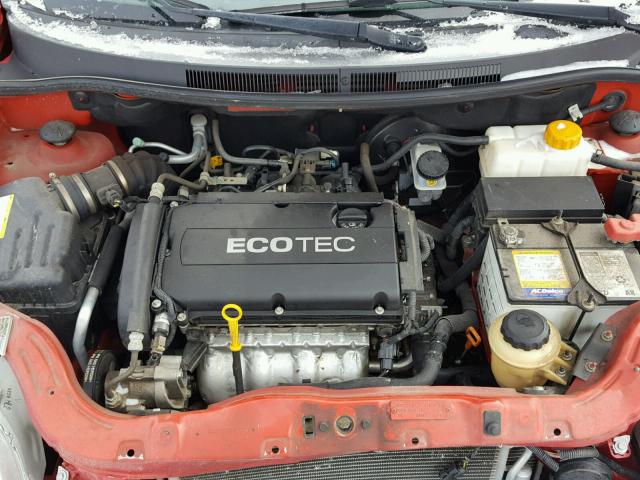 KL1TD5DE9AB134295 - 2010 CHEVROLET AVEO LS RED photo 7