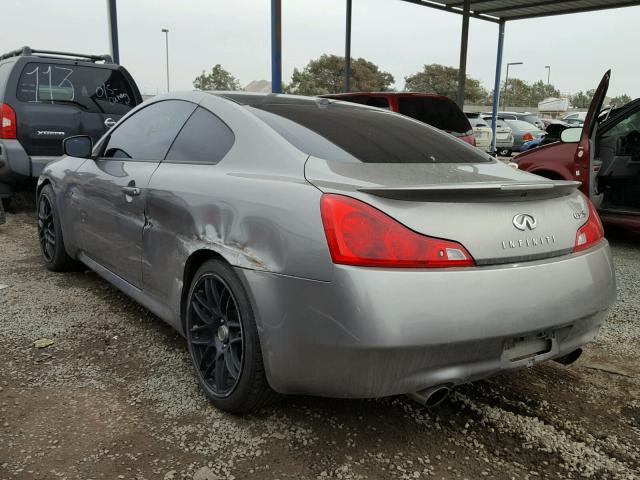 JNKCV64E88M126617 - 2008 INFINITI G37 BASE GRAY photo 3