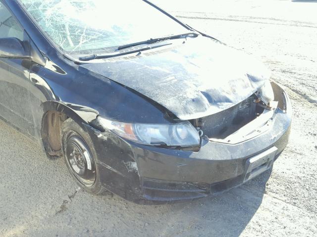 2HGFG1B62AH518073 - 2010 HONDA CIVIC LX BLACK photo 9