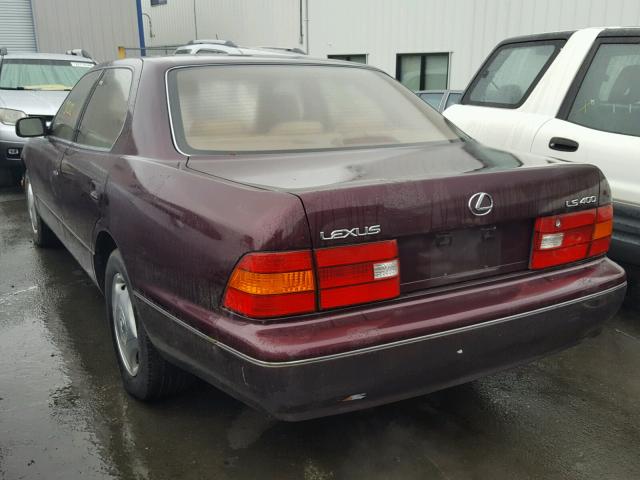 JT8BH28F1W0138661 - 1998 LEXUS LS 400 MAROON photo 3