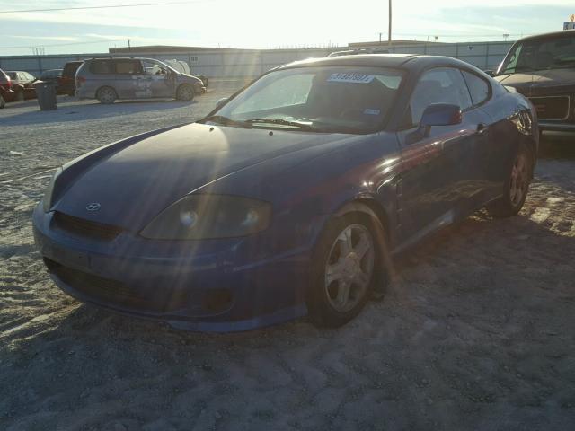 KMHHM65D75U169627 - 2005 HYUNDAI TIBURON BLUE photo 2