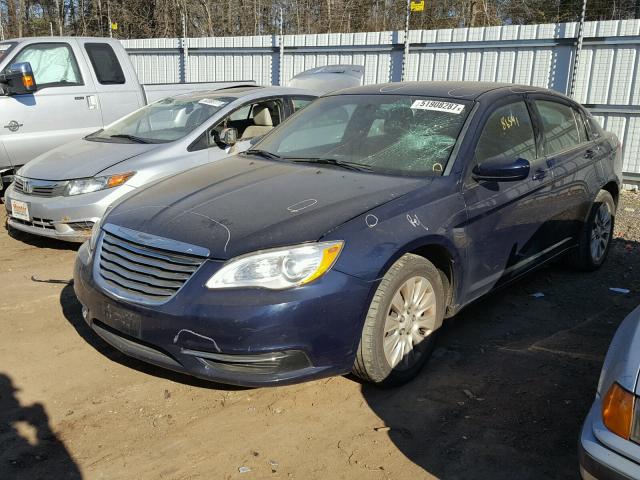 1C3CCBAB2EN127458 - 2014 CHRYSLER 200 LX BLUE photo 2