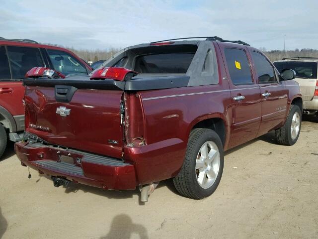 3GNFK12328G220918 - 2008 CHEVROLET AVALANCHE MAROON photo 4