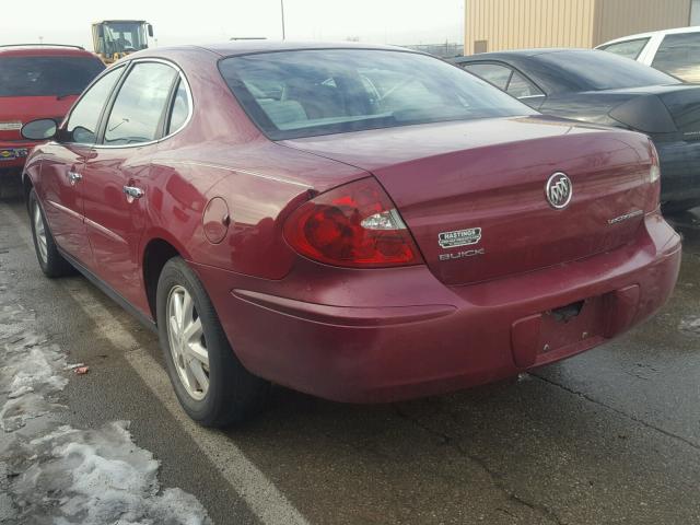 2G4WC532251319466 - 2005 BUICK LACROSSE C MAROON photo 3