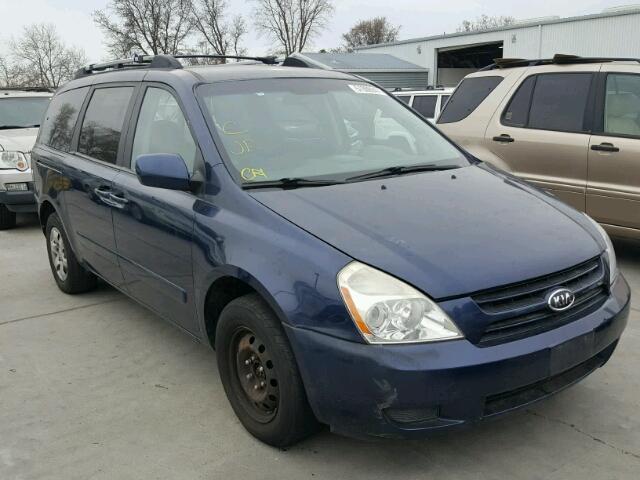 KNDMB233666055636 - 2006 KIA SEDONA EX BLUE photo 1