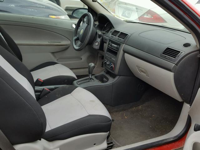 1G1AK15F067874584 - 2006 CHEVROLET COBALT LS RED photo 5