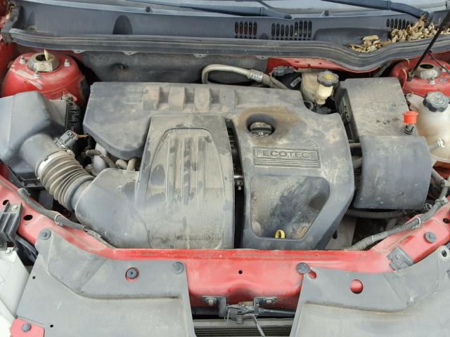 1G1AK15F067874584 - 2006 CHEVROLET COBALT LS RED photo 7