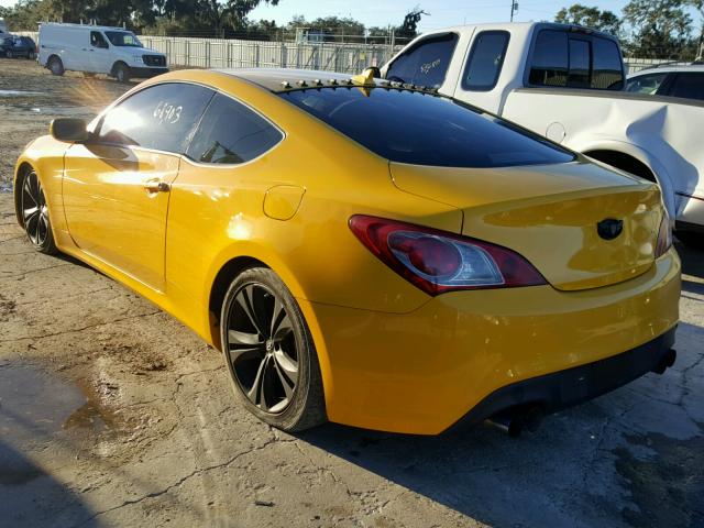 KMHHU6KH3CU065642 - 2012 HYUNDAI GENESIS CO YELLOW photo 3