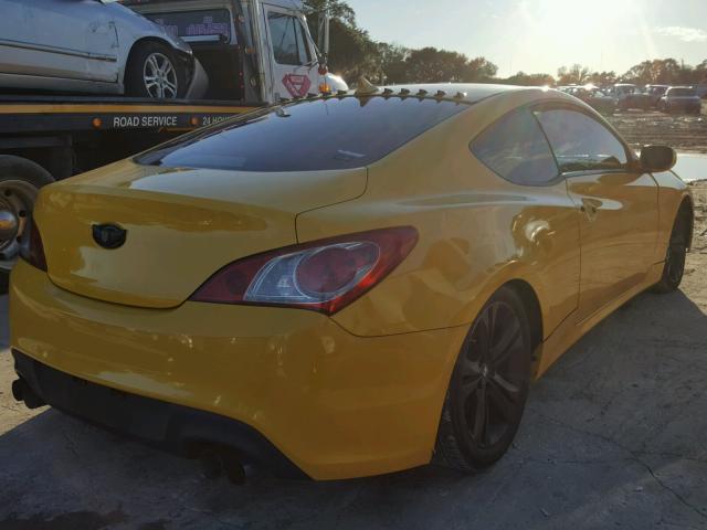 KMHHU6KH3CU065642 - 2012 HYUNDAI GENESIS CO YELLOW photo 4