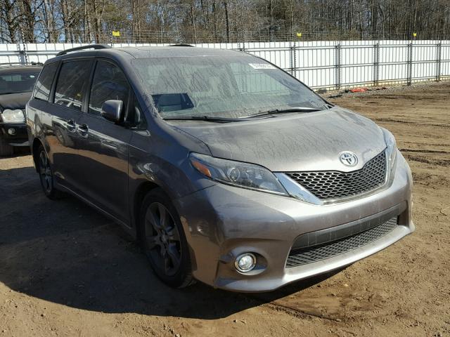 5TDXK3DC6GS736169 - 2016 TOYOTA SIENNA SE GRAY photo 1