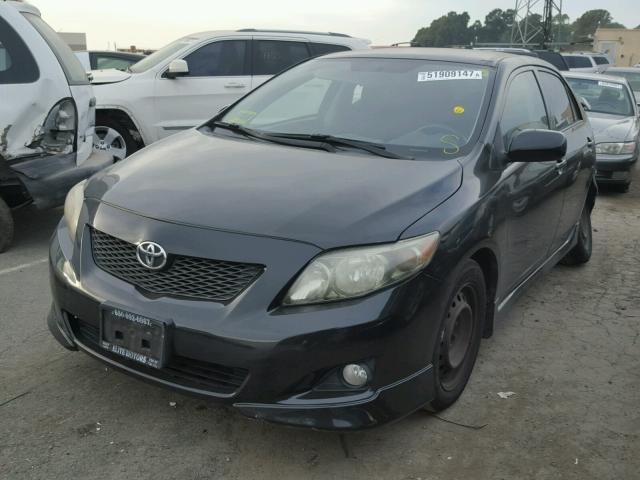 1NXBU40EX9Z104030 - 2009 TOYOTA COROLLA BA BLACK photo 2