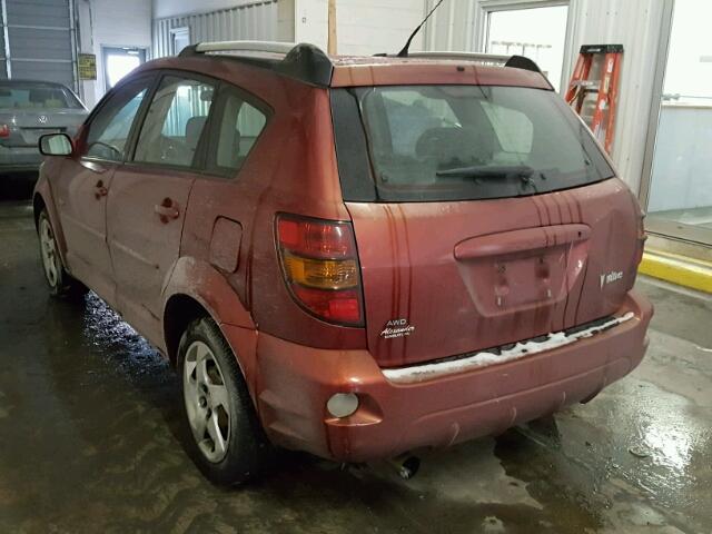 5Y2SM63845Z471475 - 2005 PONTIAC VIBE RED photo 3