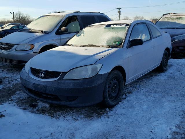 1HGEM22525L034057 - 2005 HONDA CIVIC LX SILVER photo 2