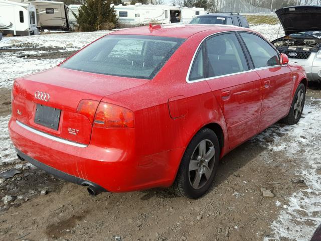 WAUDF78E36A124420 - 2006 AUDI A4 2.0T QU RED photo 4